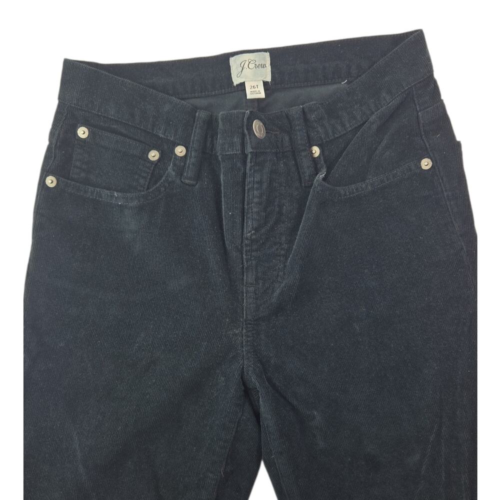 J.Crew | Black 9" Vintage Straight Corduroy Pants | Size 26T (Tall) - Picture 2 of 5